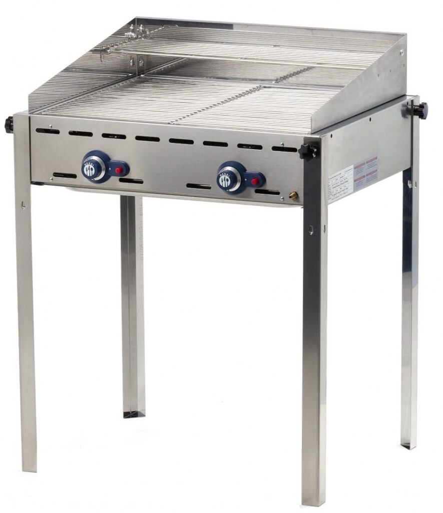 Grill gazowy Green Fire Profi Line 2-palnikowy gastronomiczny Hendi 149621