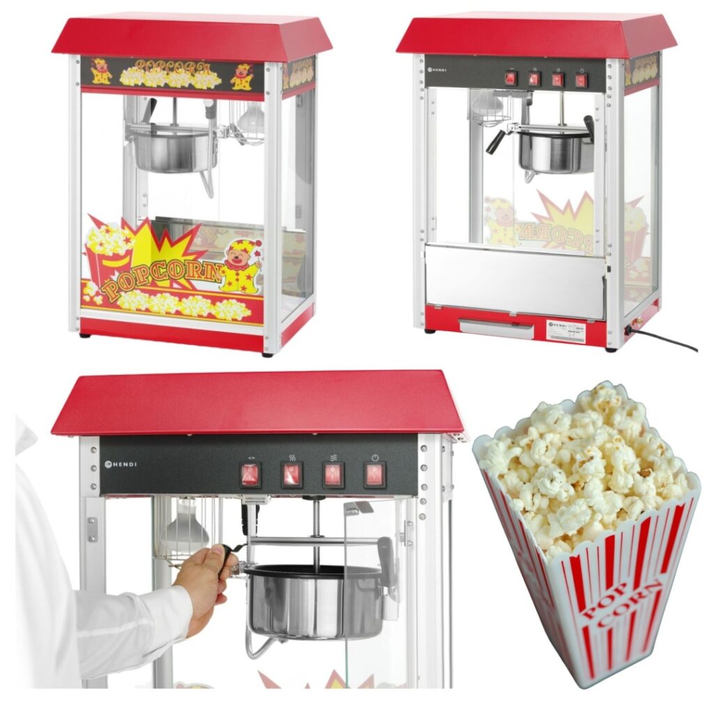 Urządzenie maszyna do robienia popcornu wydajna cykl 2 minuty Hendi 282748